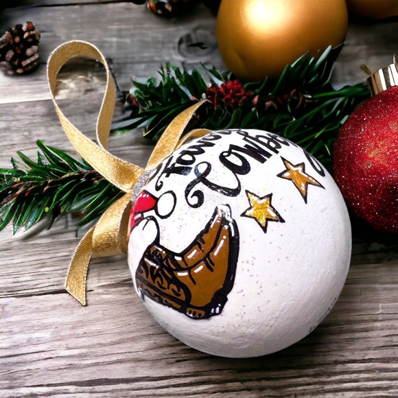 Santa's Favorite Cowboy Holiday Ornament - Saddle Up for a Country Christmas! - Picture 12 of 12